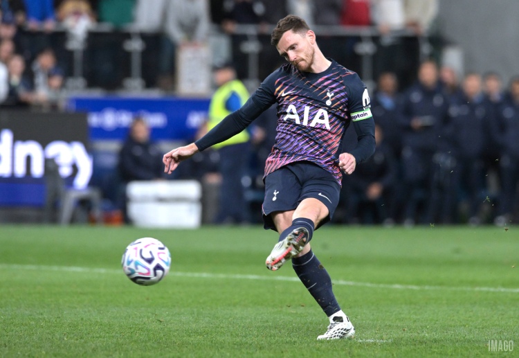 Andrew Robertson is making his presence felt for Tottenham Hotspur in the club friendly match